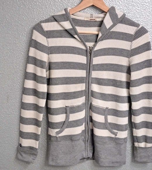Levi's Waffle Knit Striped  Jacket  Size S - Picture 8 of 12
